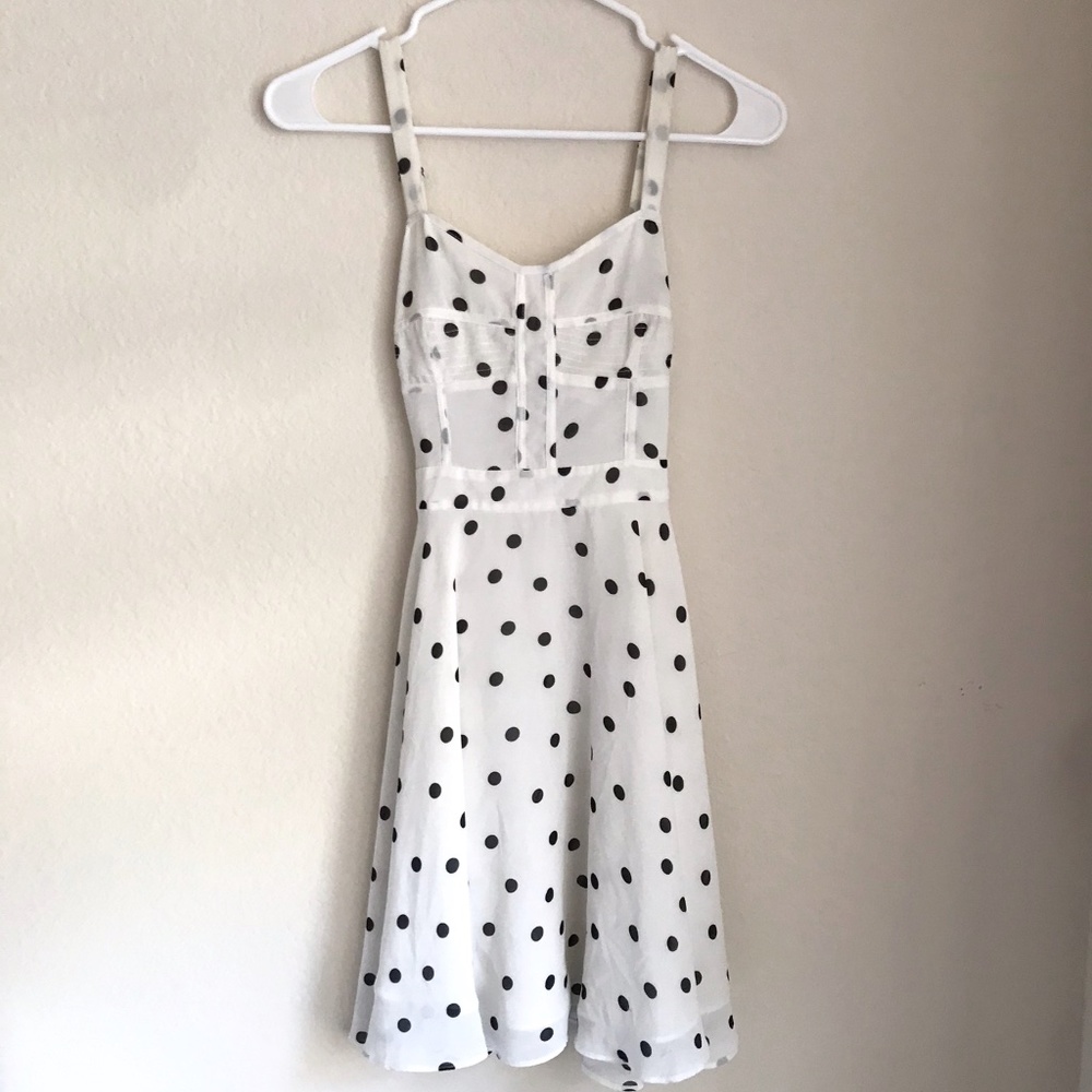 Piplette Black and White Polka Dot Dress Size 0